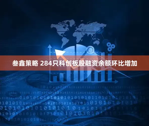叁鑫策略 284只科创板股融资余额环比增加